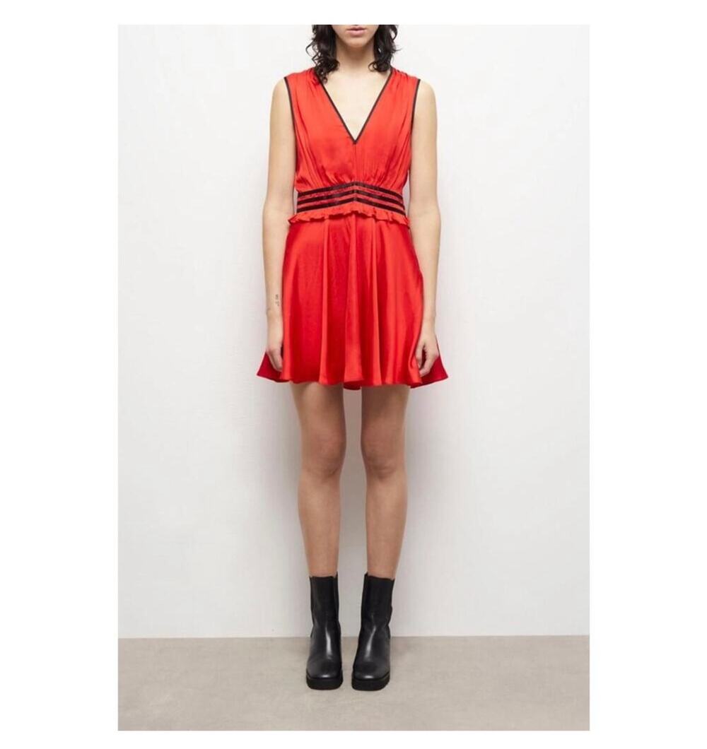 New the Kooples red & black trend dress sz 1 small
